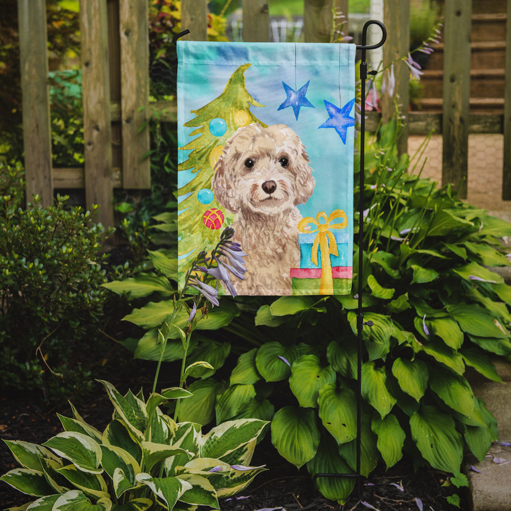 Champagne Cockapoo Christmas Flag Garden Size BB9410GF  the-store.com.