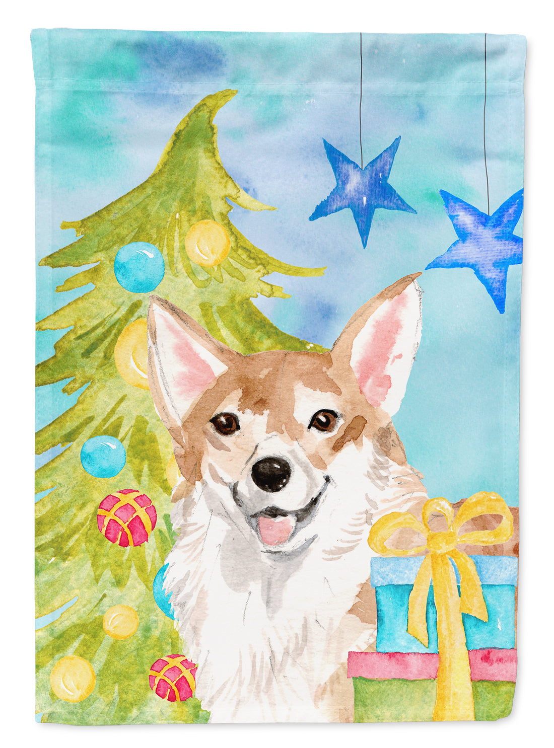 Corgi Christmas Flag Garden Size BB9414GF  the-store.com.