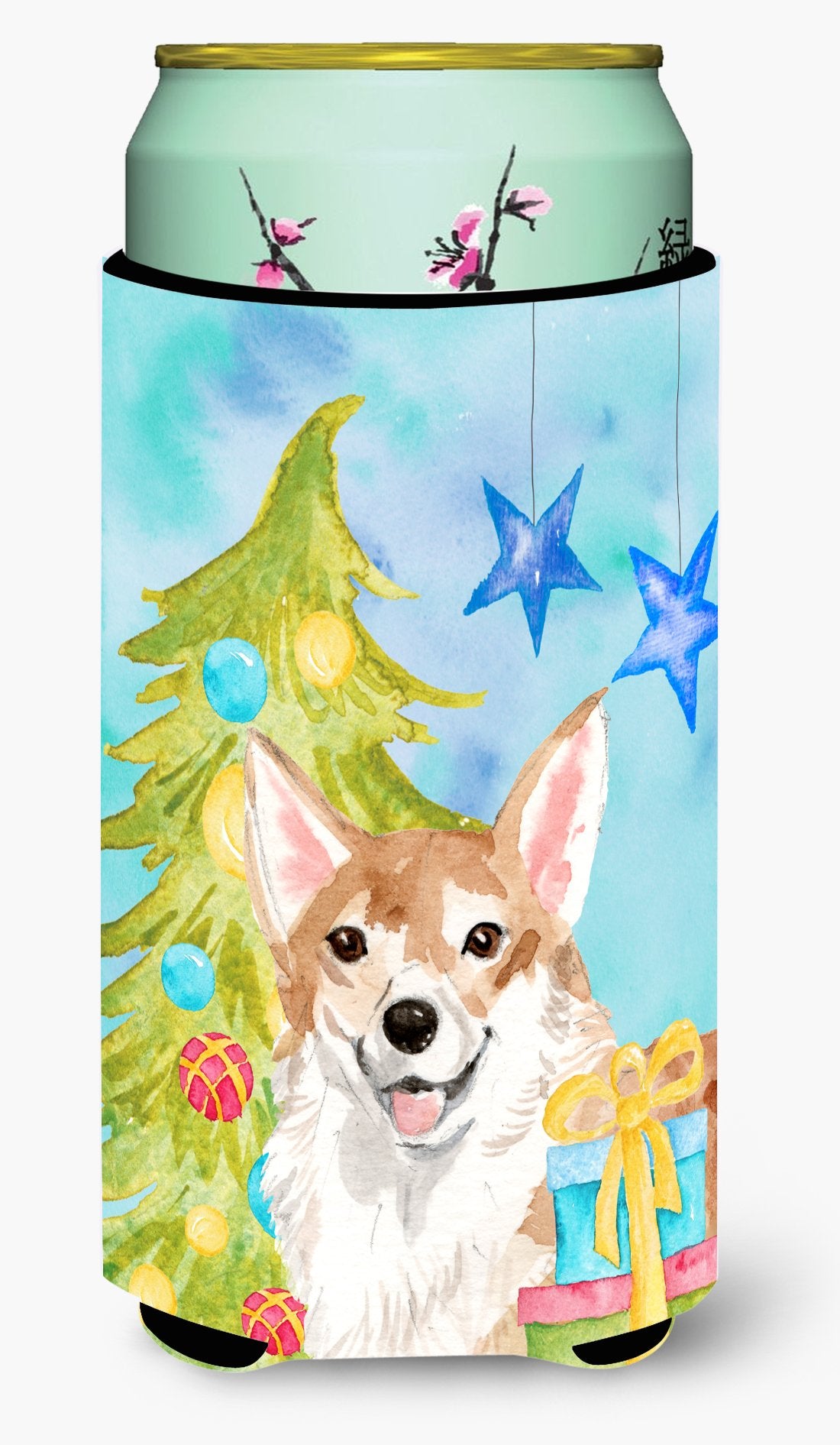 Corgi Christmas Tall Boy Beverage Insulator Hugger BB9414TBC by Caroline's Treasures