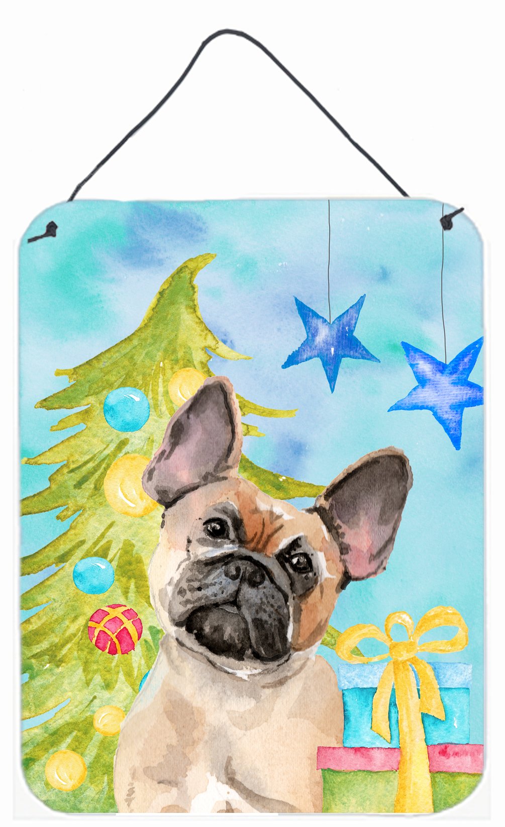 Fawn French Bulldog Christmas Wall or Door Hanging Prints BB9417DS1216 by Caroline&#39;s Treasures