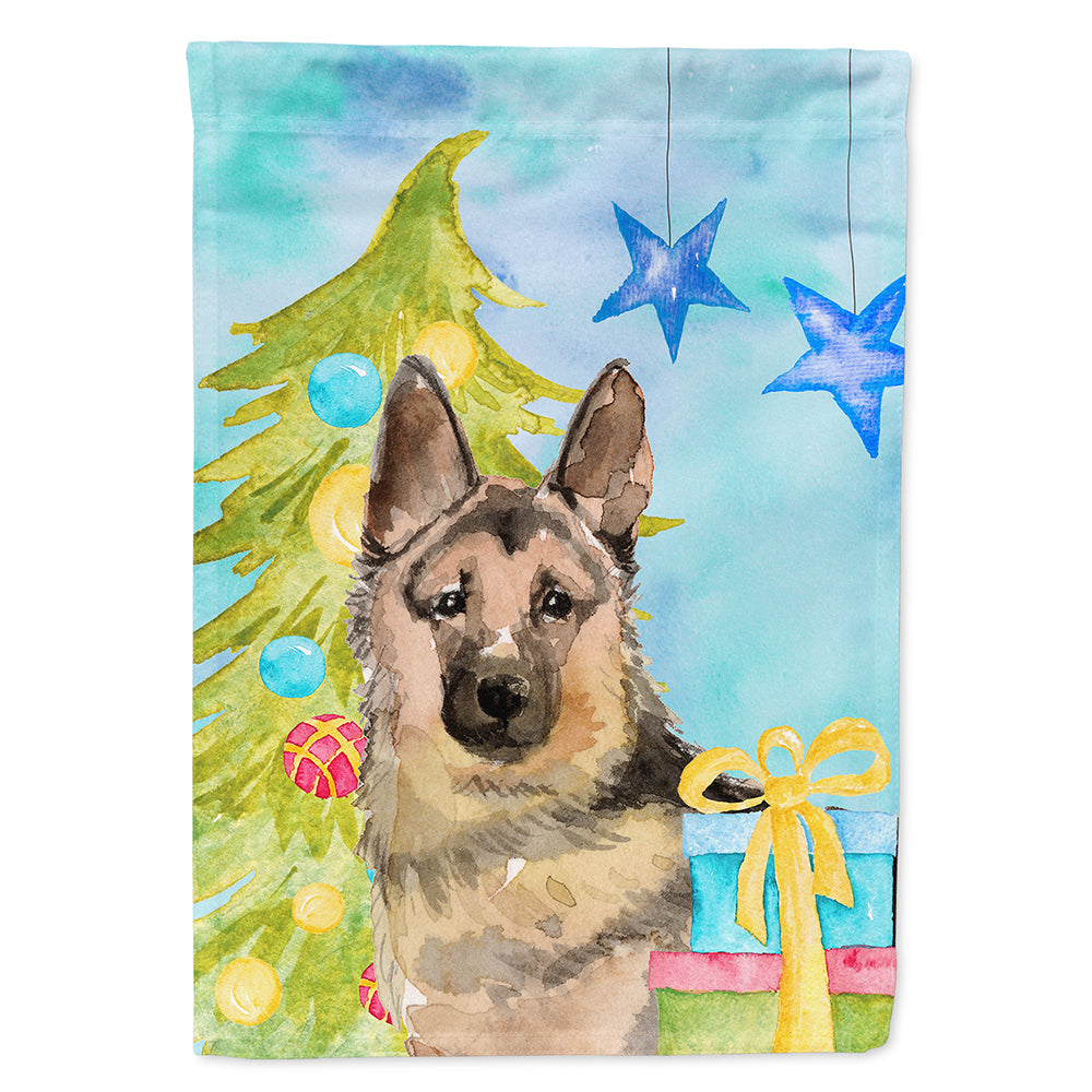 German Shepherd Christmas Flag Canvas House Size BB9418CHF  the-store.com.