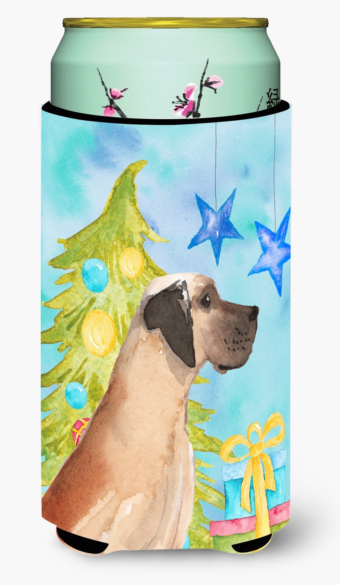 Fawn Natural Great Dane Christmas Tall Boy Beverage Insulator Hugger BB9419TBC by Caroline&#39;s Treasures