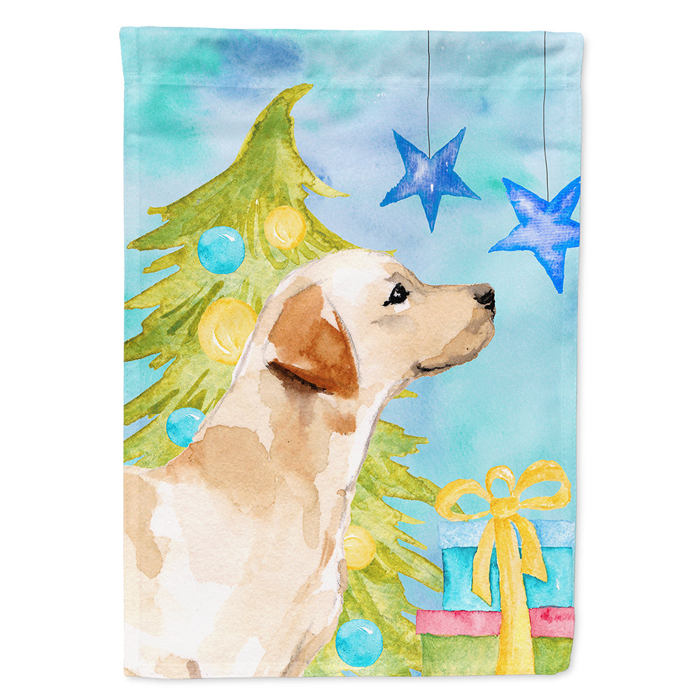 Yellow Labrador #2 Christmas Flag Canvas House Size BB9423CHF  the-store.com.