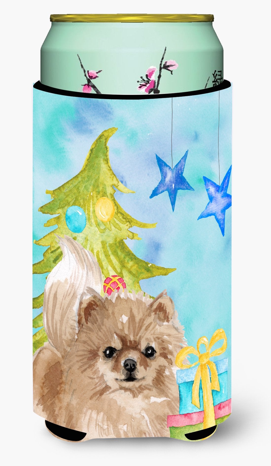 Pomeranian Christmas Tall Boy Beverage Insulator Hugger BB9425TBC by Caroline's Treasures