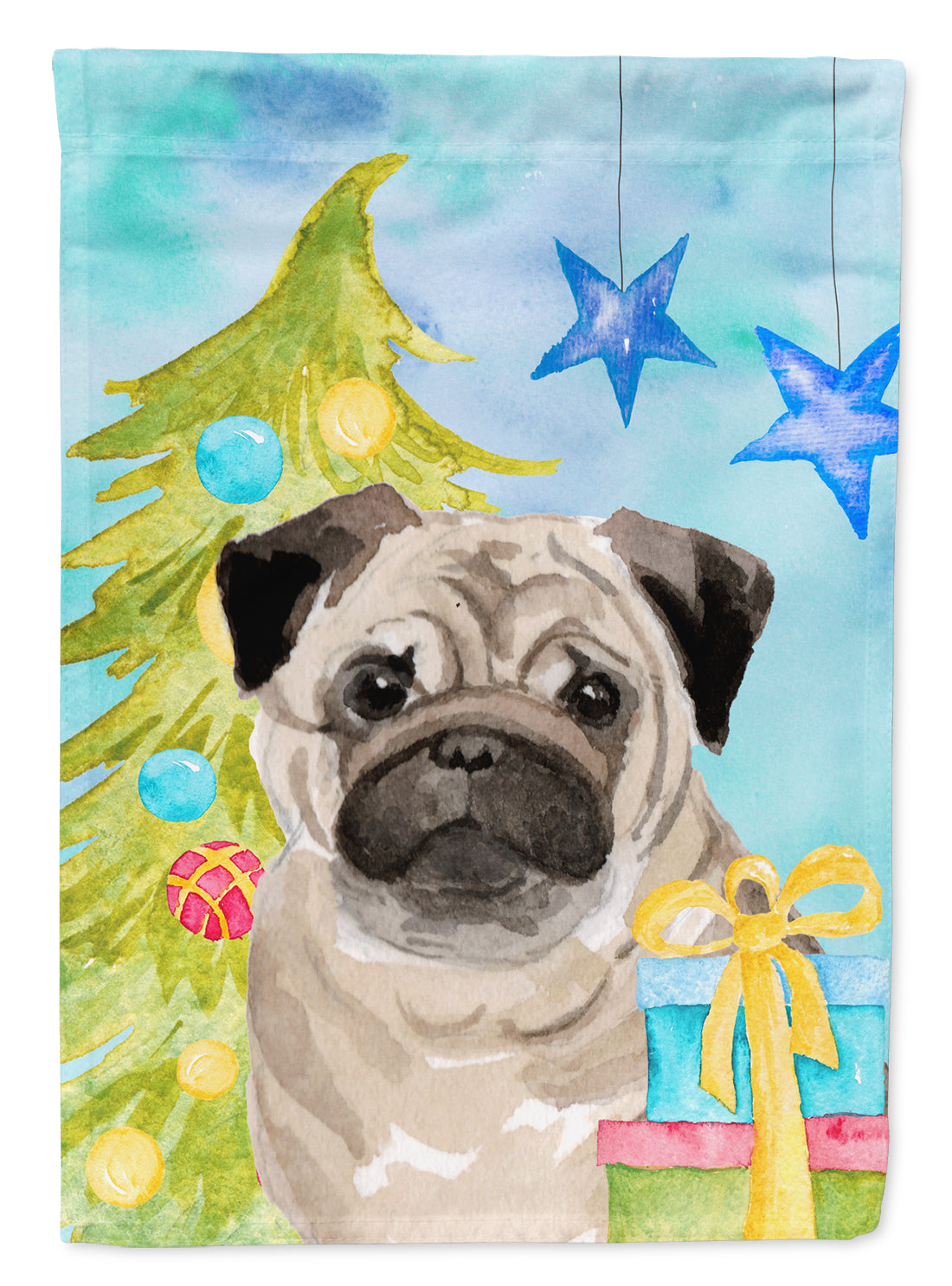 Fawn Pug Christmas Flag Garden Size BB9426GF  the-store.com.