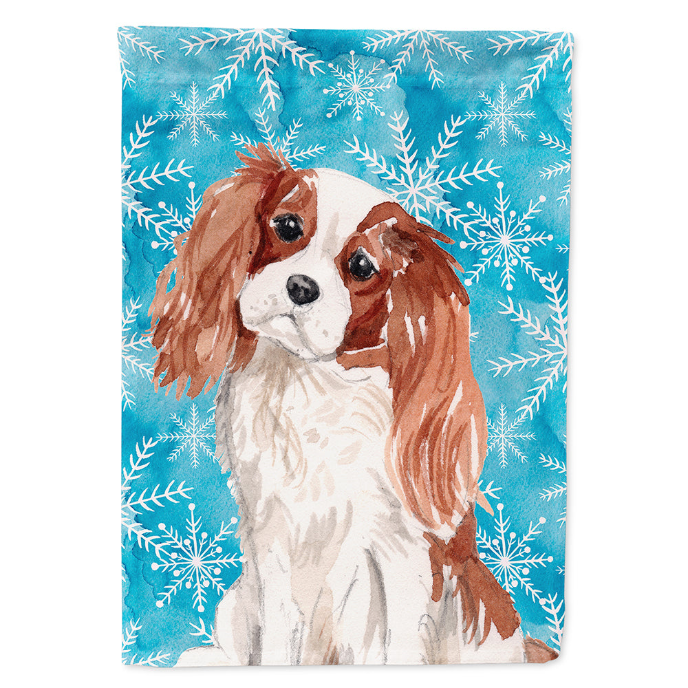 Blenheim Cavalier Spaniel Winter Flag Canvas House Size BB9428CHF  the-store.com.