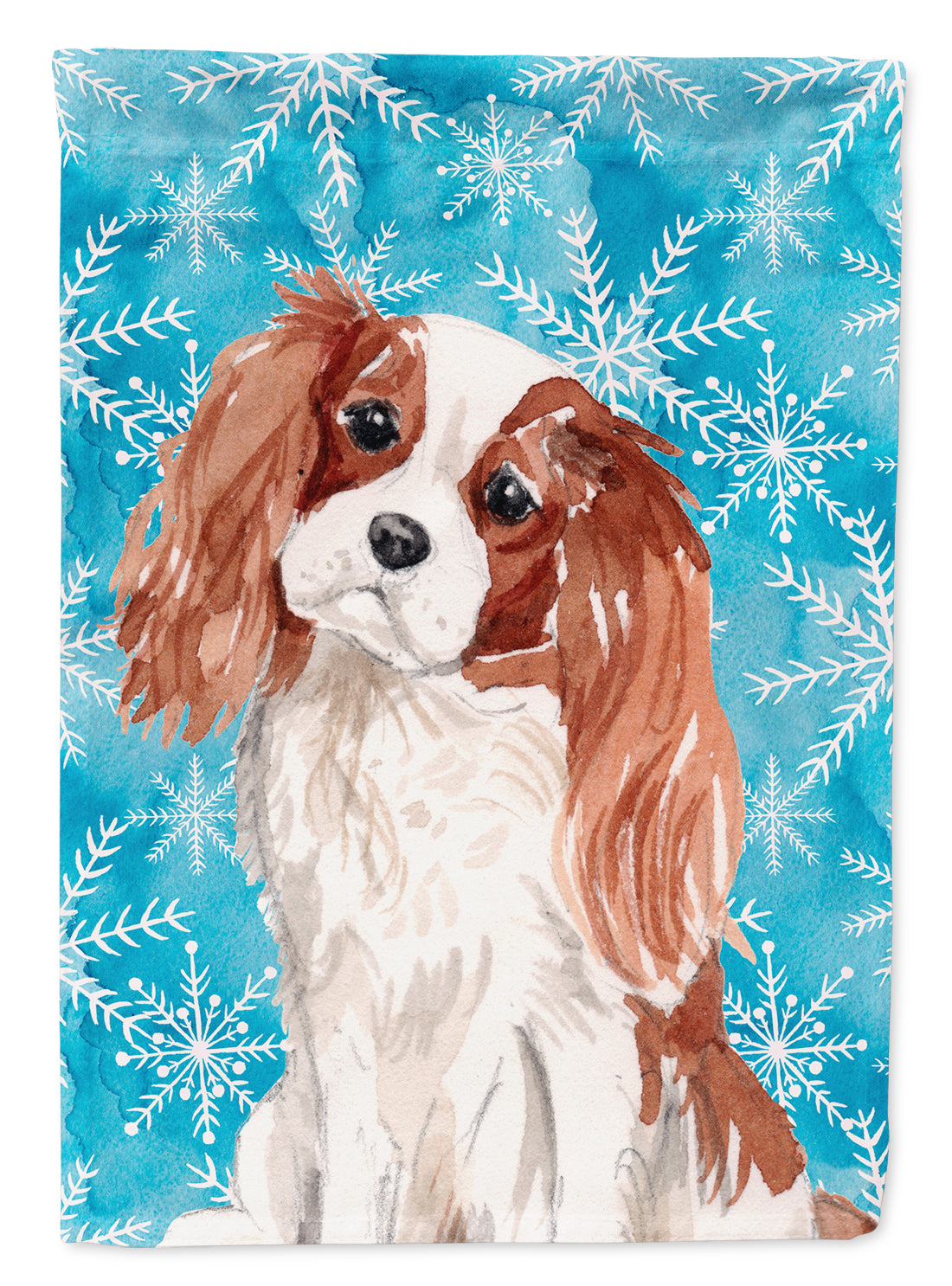 Blenheim Cavalier Spaniel Winter Flag Garden Size BB9428GF  the-store.com.