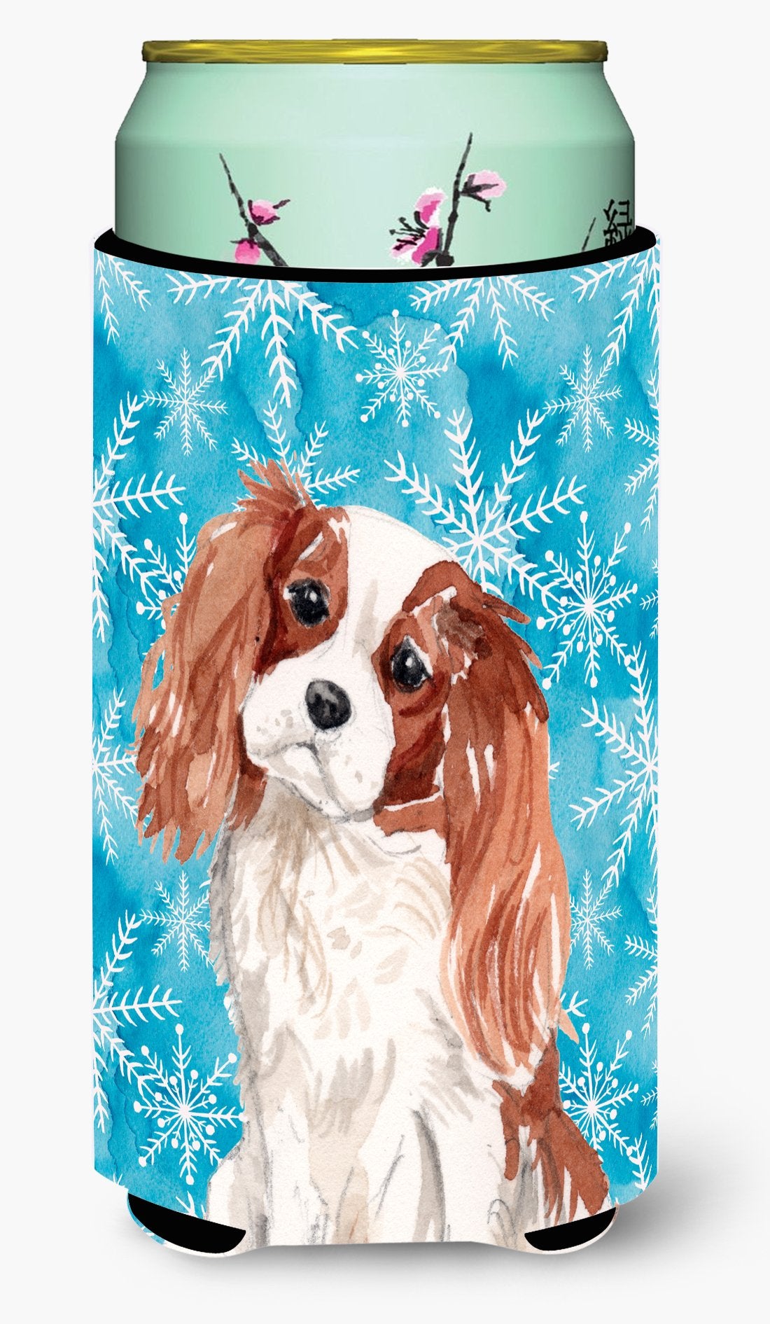 Blenheim Cavalier Spaniel Winter Tall Boy Beverage Insulator Hugger BB9428TBC by Caroline's Treasures