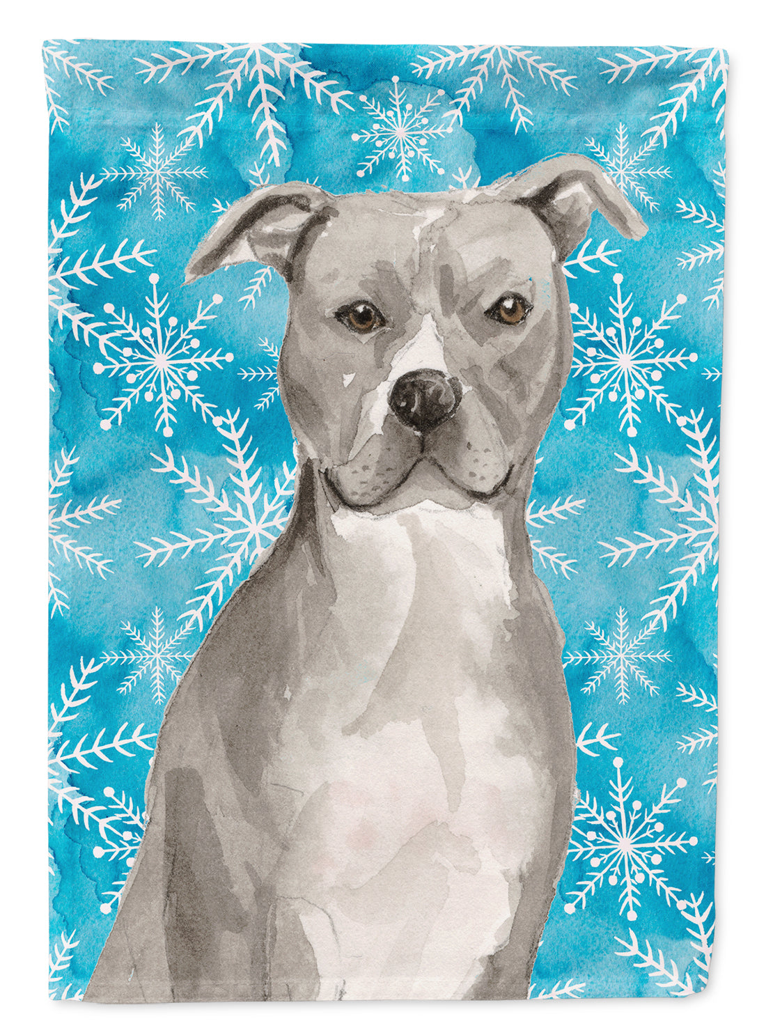 Staffordshire Bull Terrier Winter Flag Garden Size BB9430GF  the-store.com.