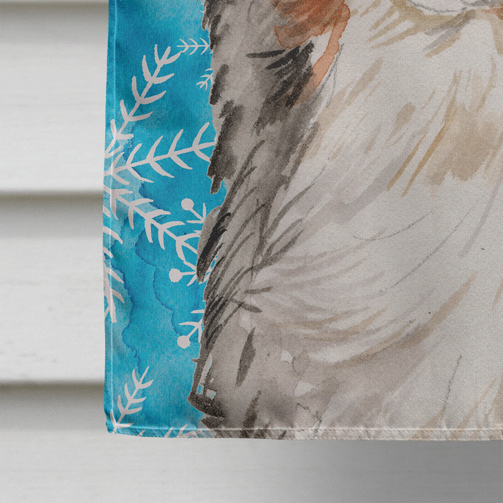 Australian Shepherd Winter Flag Canvas House Size BB9432CHF  the-store.com.