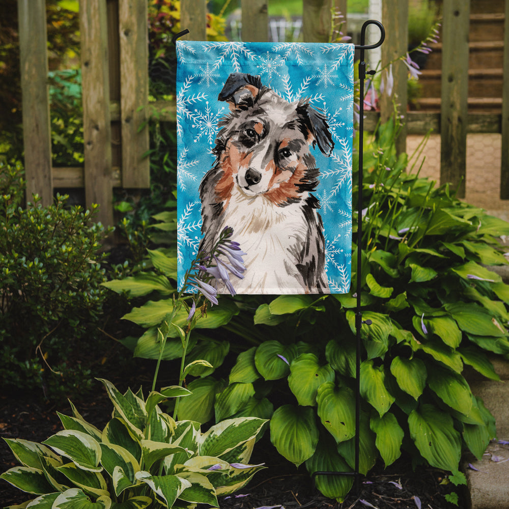 Australian Shepherd Winter Flag Garden Size BB9432GF  the-store.com.