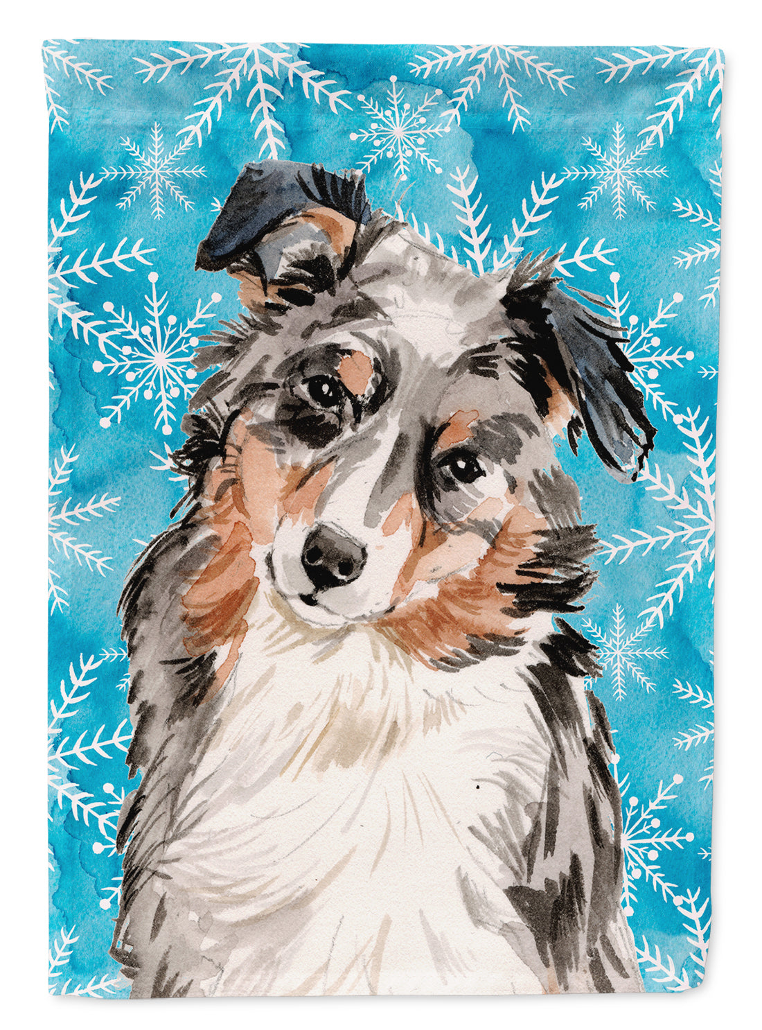 Australian Shepherd Winter Flag Garden Size BB9432GF  the-store.com.