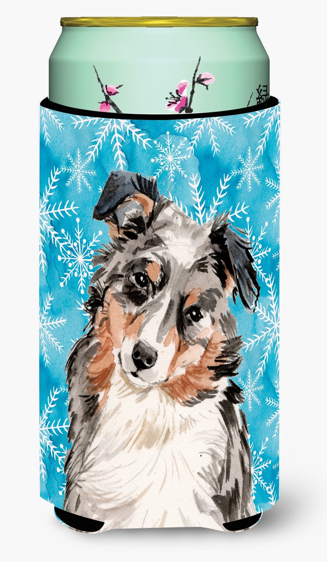 Australian Shepherd Winter Tall Boy Beverage Insulator Hugger BB9432TBC by Caroline&#39;s Treasures