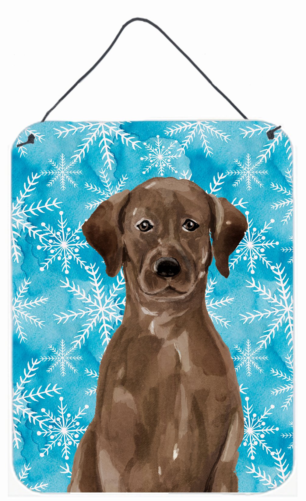 Chocolate Labrador Winter Wall or Door Hanging Prints BB9435DS1216 by Caroline's Treasures