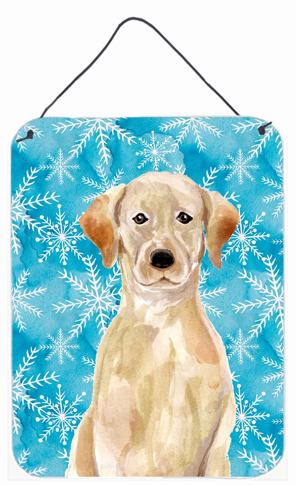 Yellow Labrador Winter Wall or Door Hanging Prints BB9436DS1216 by Caroline's Treasures