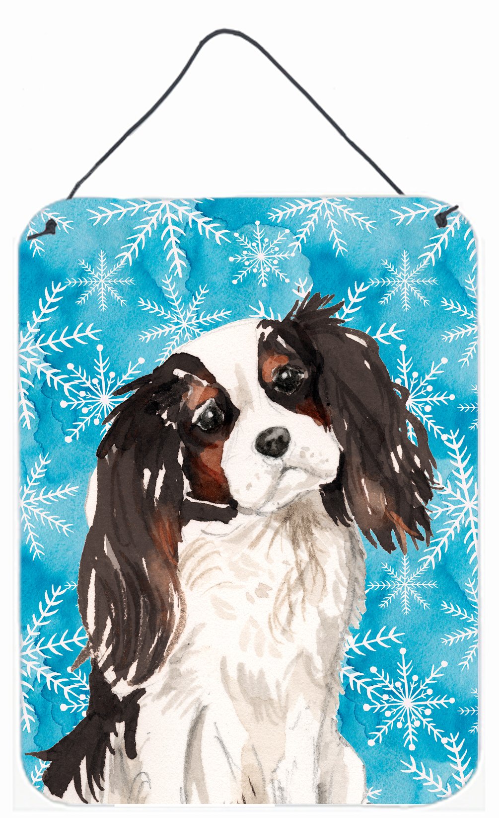 Tricolor Cavalier Spaniel Winter Wall or Door Hanging Prints BB9437DS1216 by Caroline&#39;s Treasures