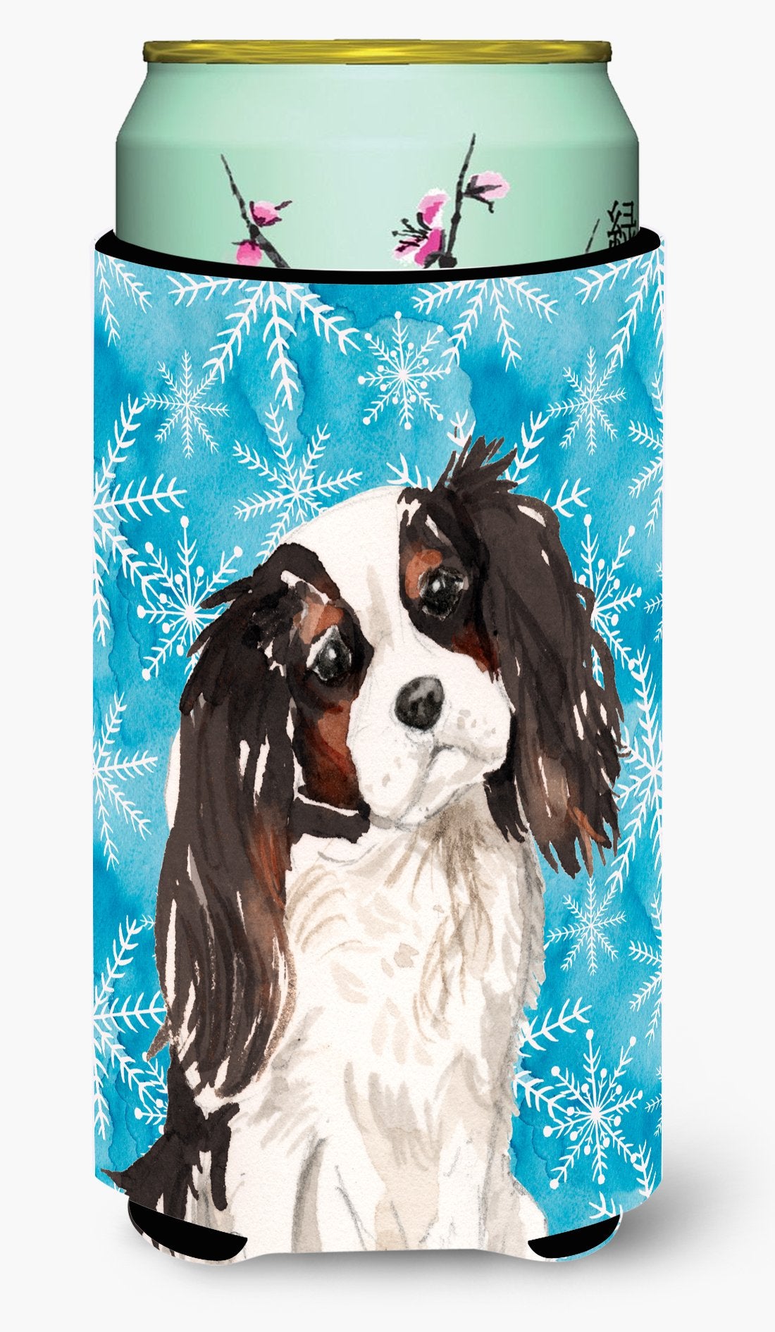 Tricolor Cavalier Spaniel Winter Tall Boy Beverage Insulator Hugger BB9437TBC by Caroline's Treasures