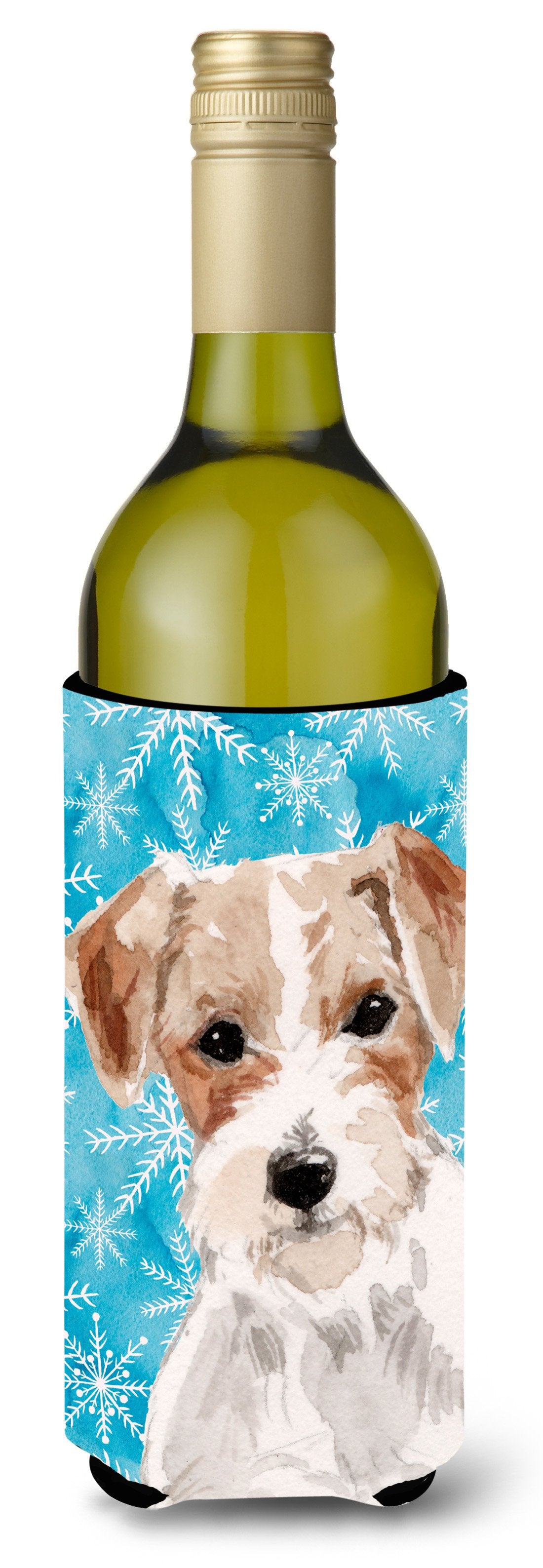 Wire Hair Jack Russell Winter Wine Bottle Beverge Insulator Hugger BB9438LITERK by Caroline's Treasures