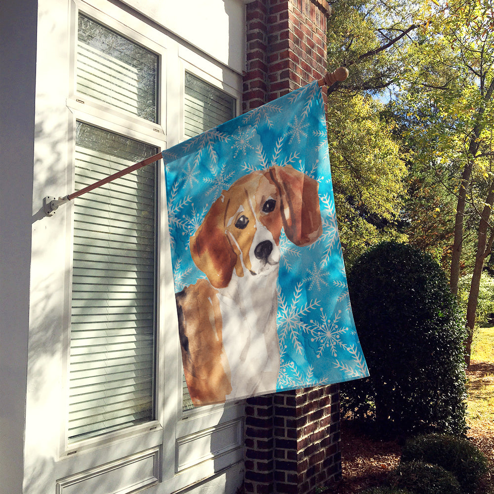 Beagle Winter Flag Canvas House Size BB9439CHF  the-store.com.