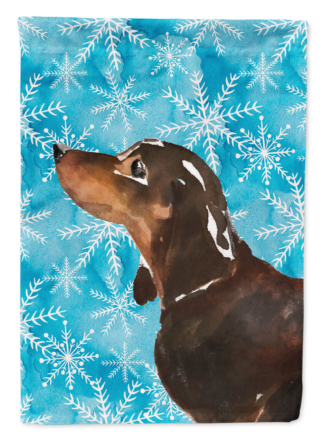 Black and Tan Dachshund Winter Flag Garden Size BB9440GF  the-store.com.