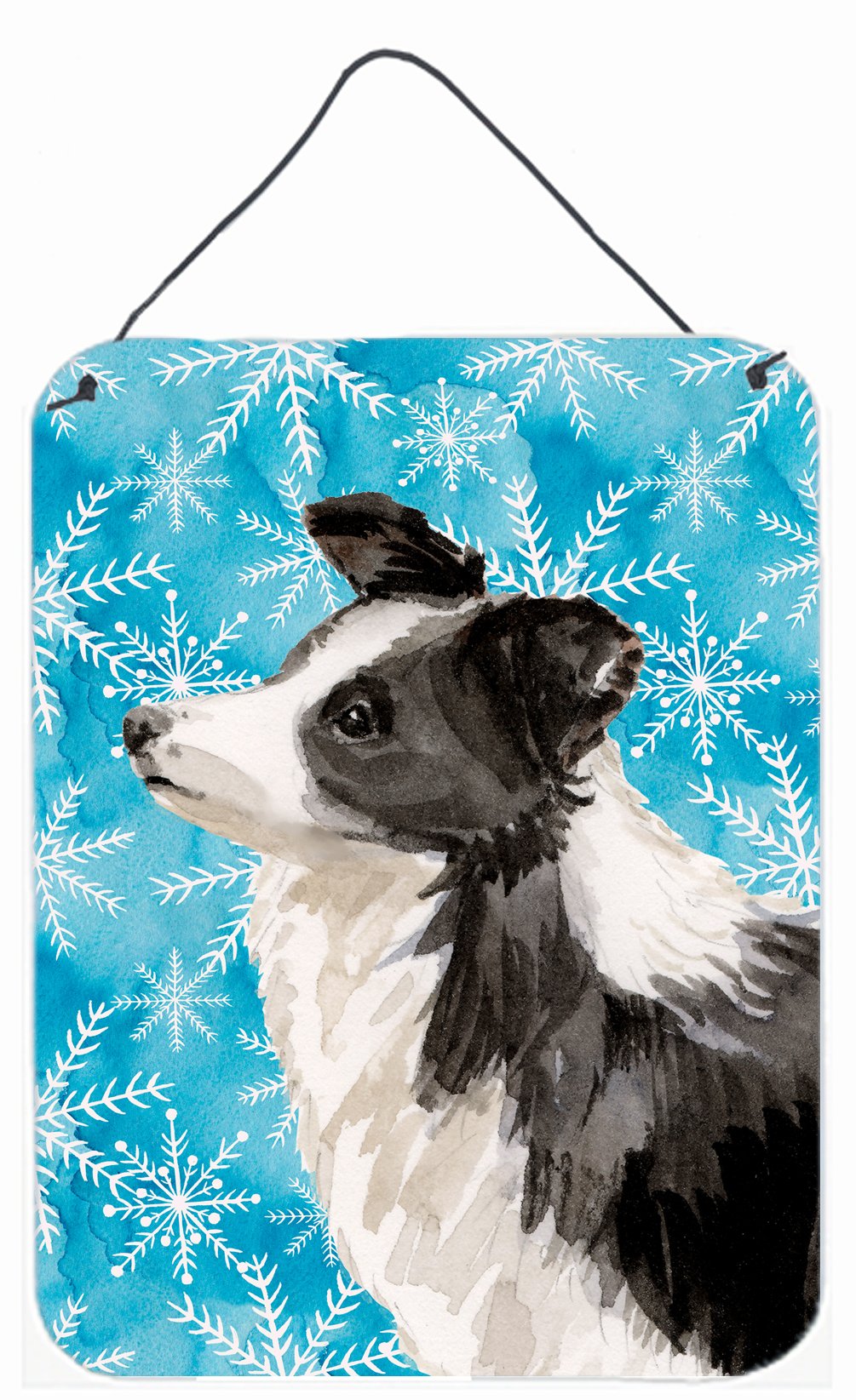 Border Collie Winter Wall or Door Hanging Prints BB9443DS1216 by Caroline's Treasures