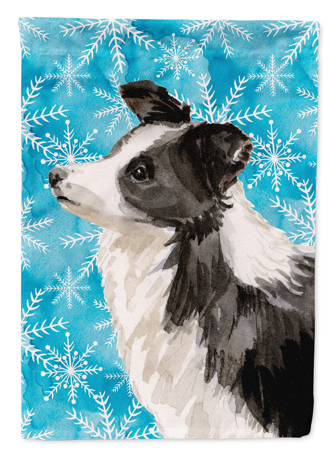 Border Collie Winter Flag Garden Size BB9443GF  the-store.com.