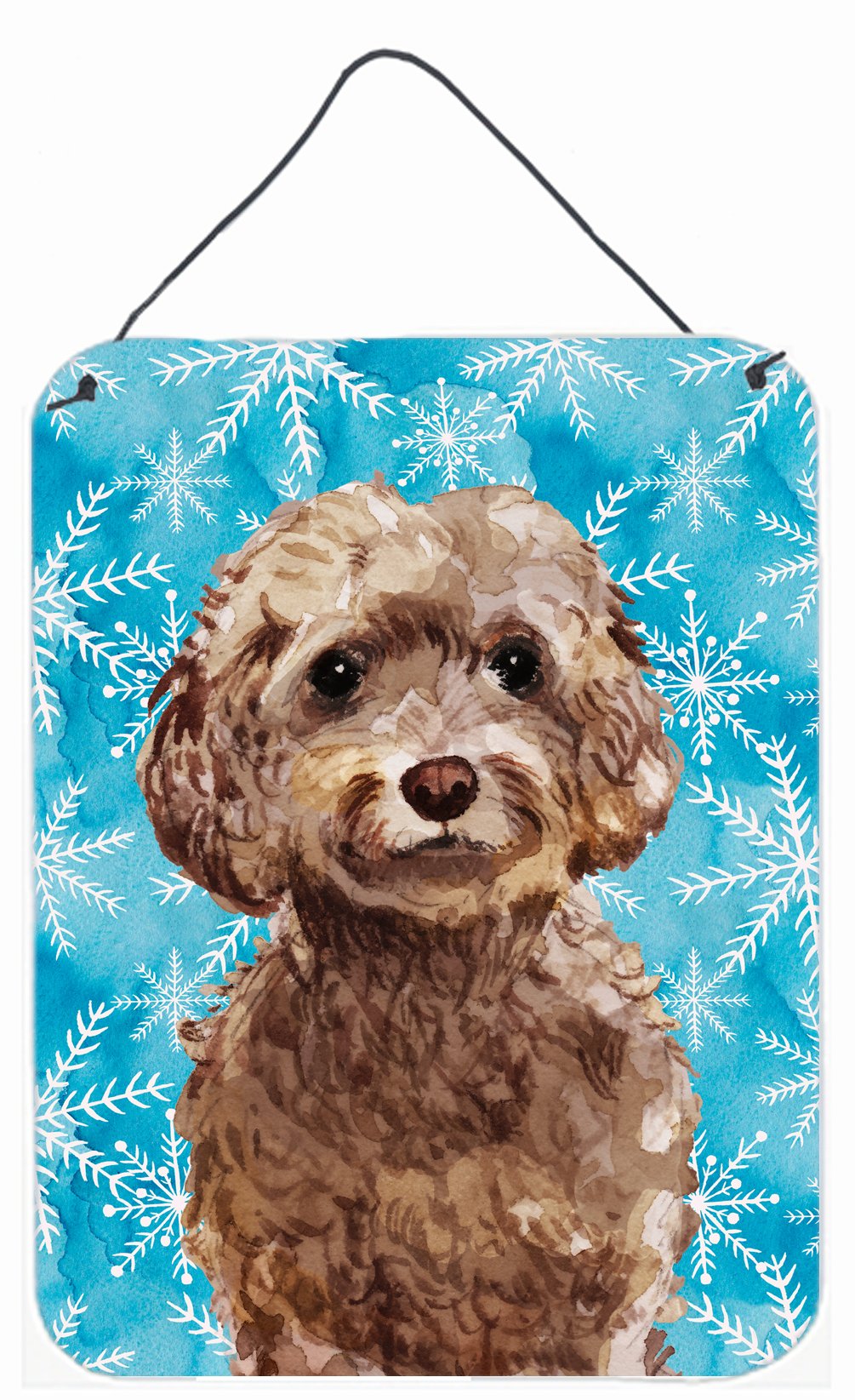 Brown Cockapoo Winter Wall or Door Hanging Prints BB9444DS1216 by Caroline&#39;s Treasures