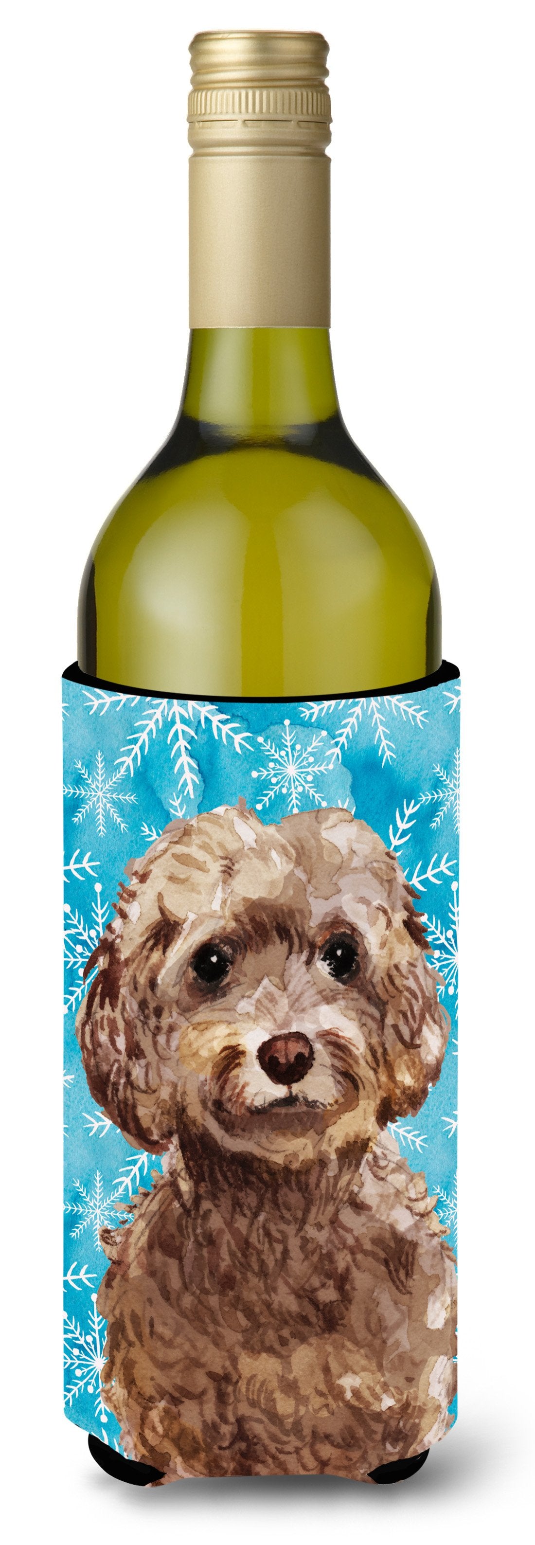 Brown Cockapoo Winter Wine Bottle Beverge Insulator Hugger BB9444LITERK by Caroline's Treasures