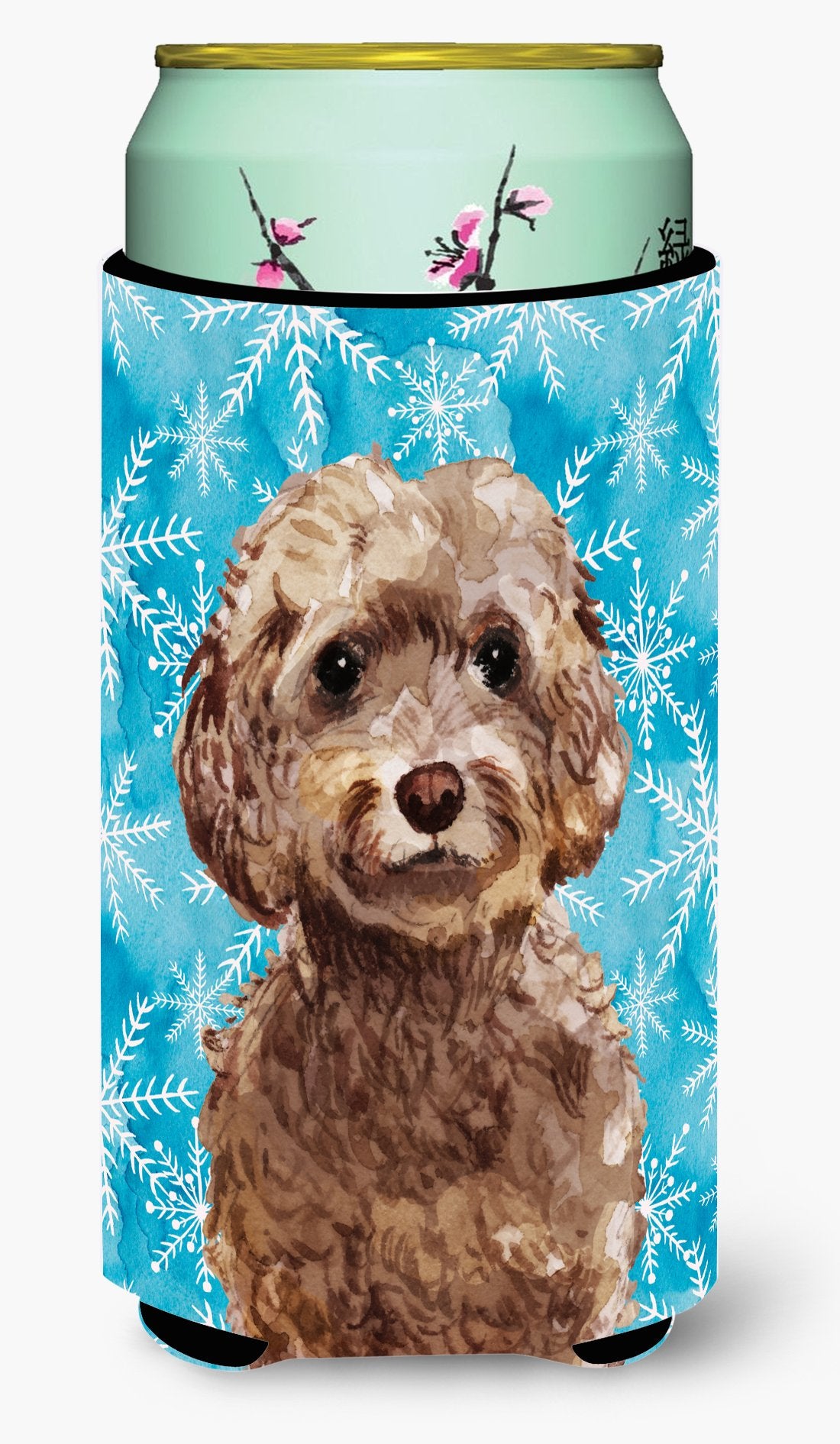 Brown Cockapoo Winter Tall Boy Beverage Insulator Hugger BB9444TBC by Caroline&#39;s Treasures