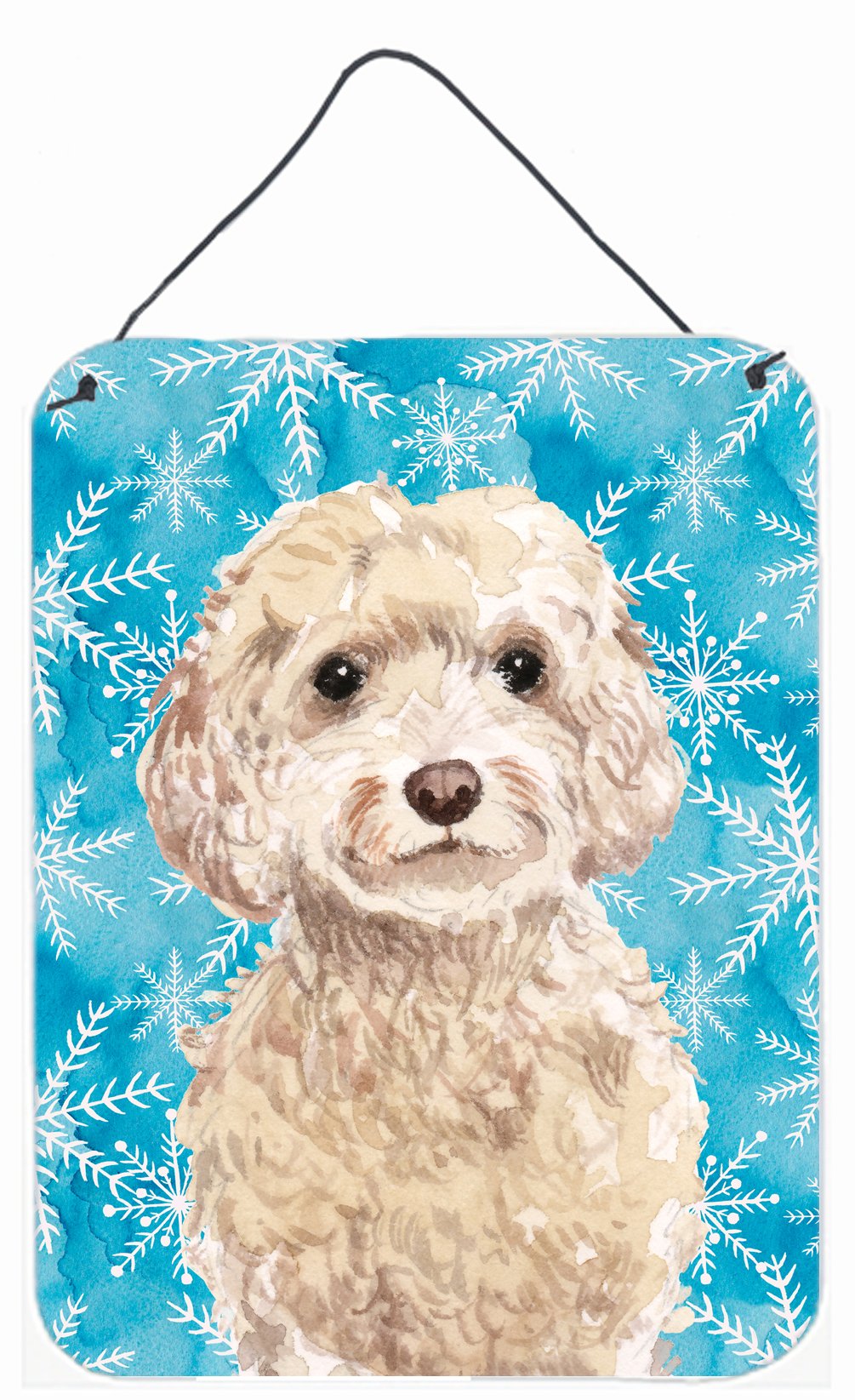 Champagne Cockapoo Winter Wall or Door Hanging Prints BB9445DS1216 by Caroline's Treasures