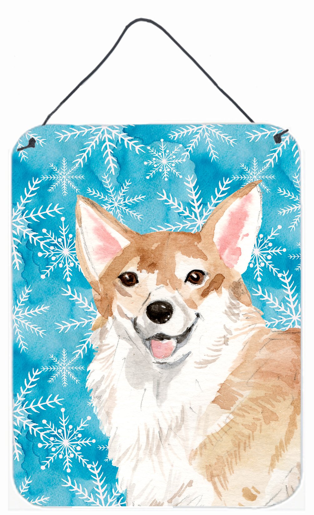 Corgi Winter Wall or Door Hanging Prints BB9449DS1216 by Caroline's Treasures