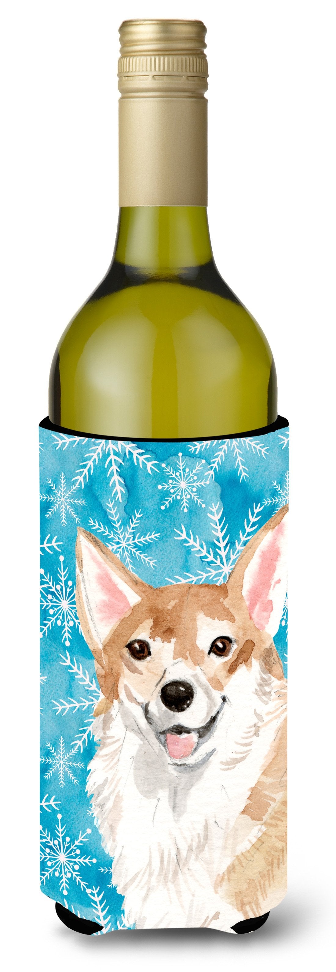 Corgi Winter Wine Bottle Beverge Insulator Hugger BB9449LITERK by Caroline's Treasures