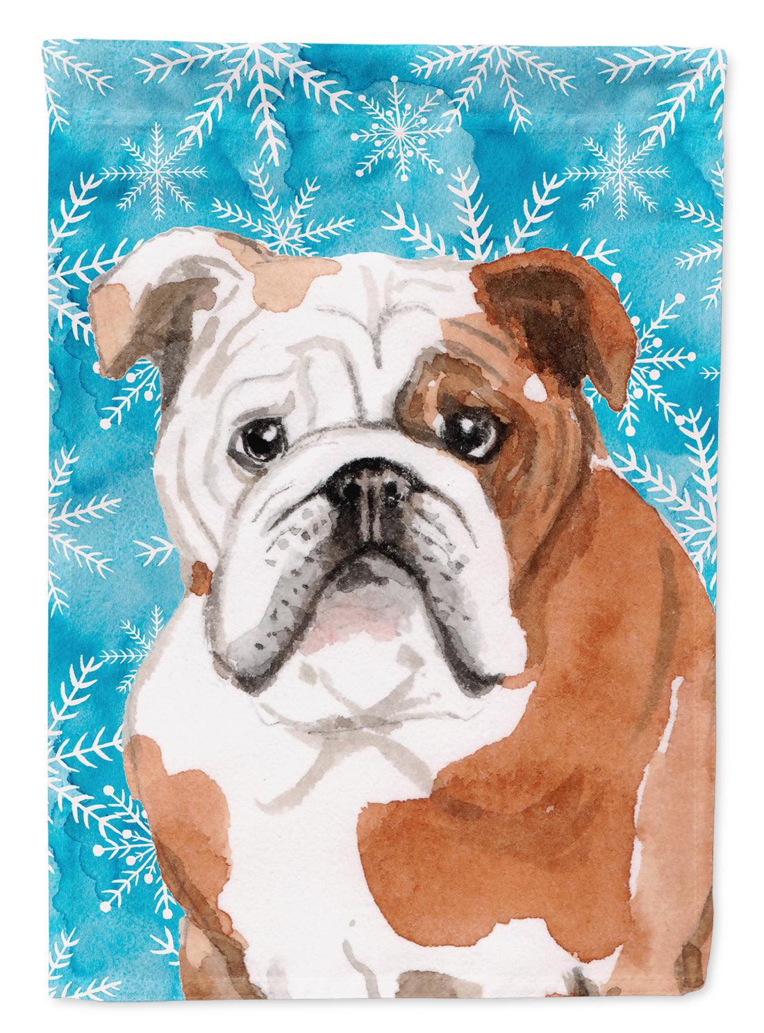 English Bulldog Winter Flag Garden Size BB9451GF  the-store.com.