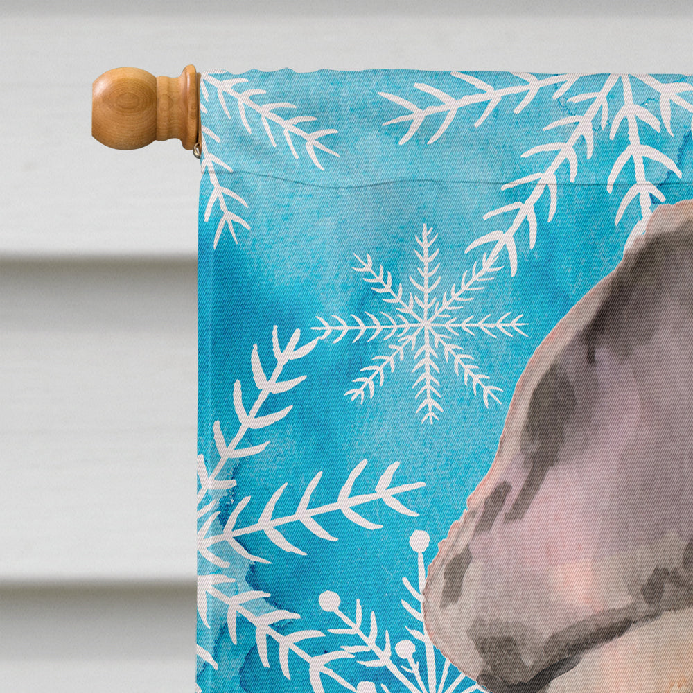 Fawn French Bulldog Winter Flag Canvas House Size BB9452CHF  the-store.com.