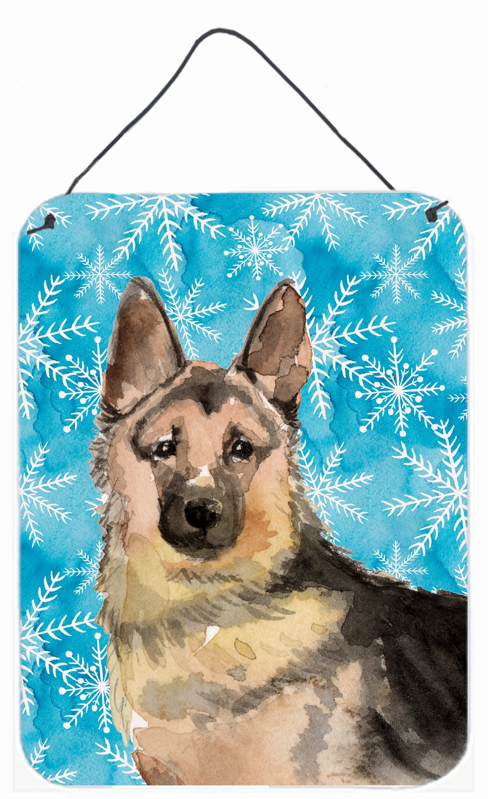 German Shepherd Winter Wall or Door Hanging Prints BB9453DS1216 by Caroline&#39;s Treasures