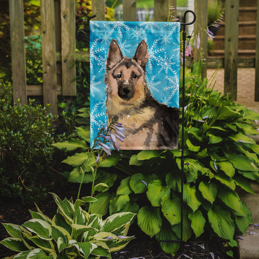 German Shepherd Winter Flag Garden Size BB9453GF  the-store.com.