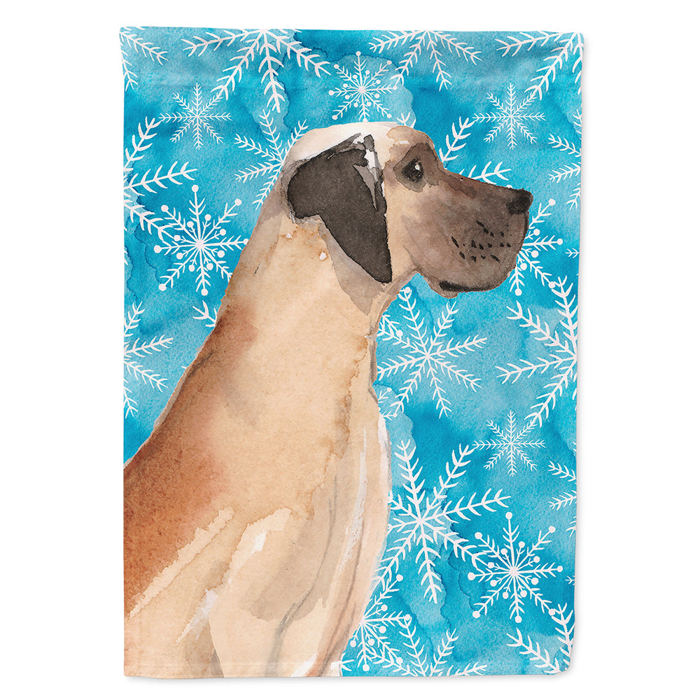 Fawn Natural Great Dane Winter Flag Canvas House Size BB9454CHF  the-store.com.