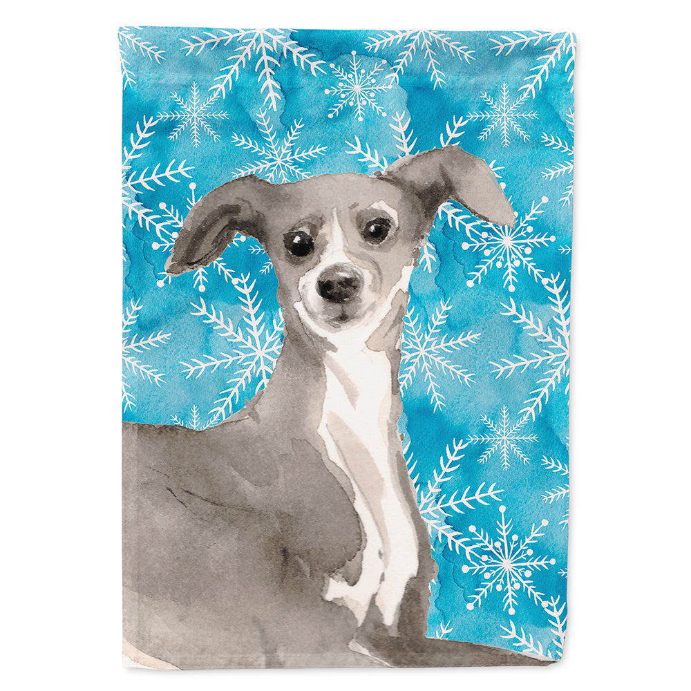 Italian Greyhound Winter Flag Canvas House Size BB9457CHF  the-store.com.