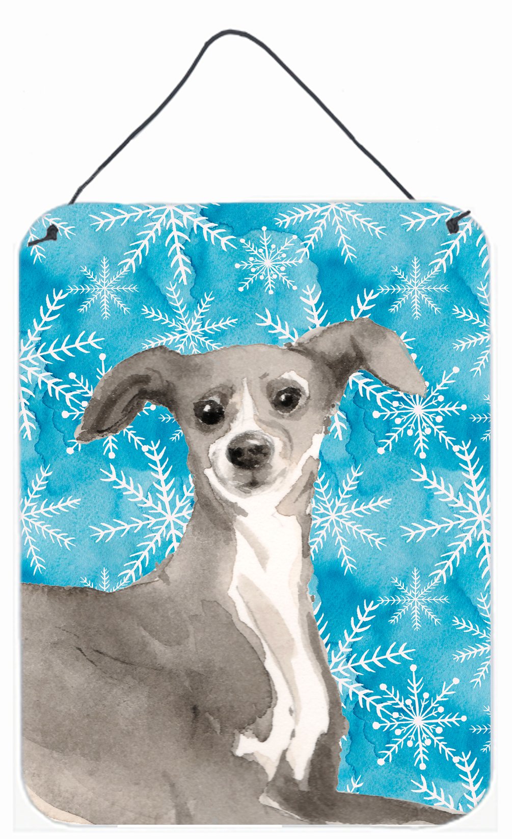 Italian Greyhound Winter Wall or Door Hanging Prints BB9457DS1216 by Caroline's Treasures