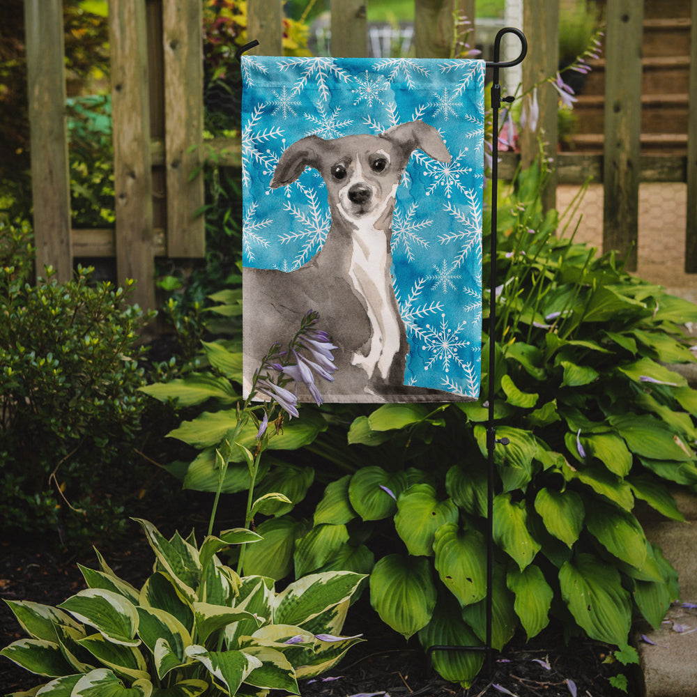 Italian Greyhound Winter Flag Garden Size BB9457GF  the-store.com.