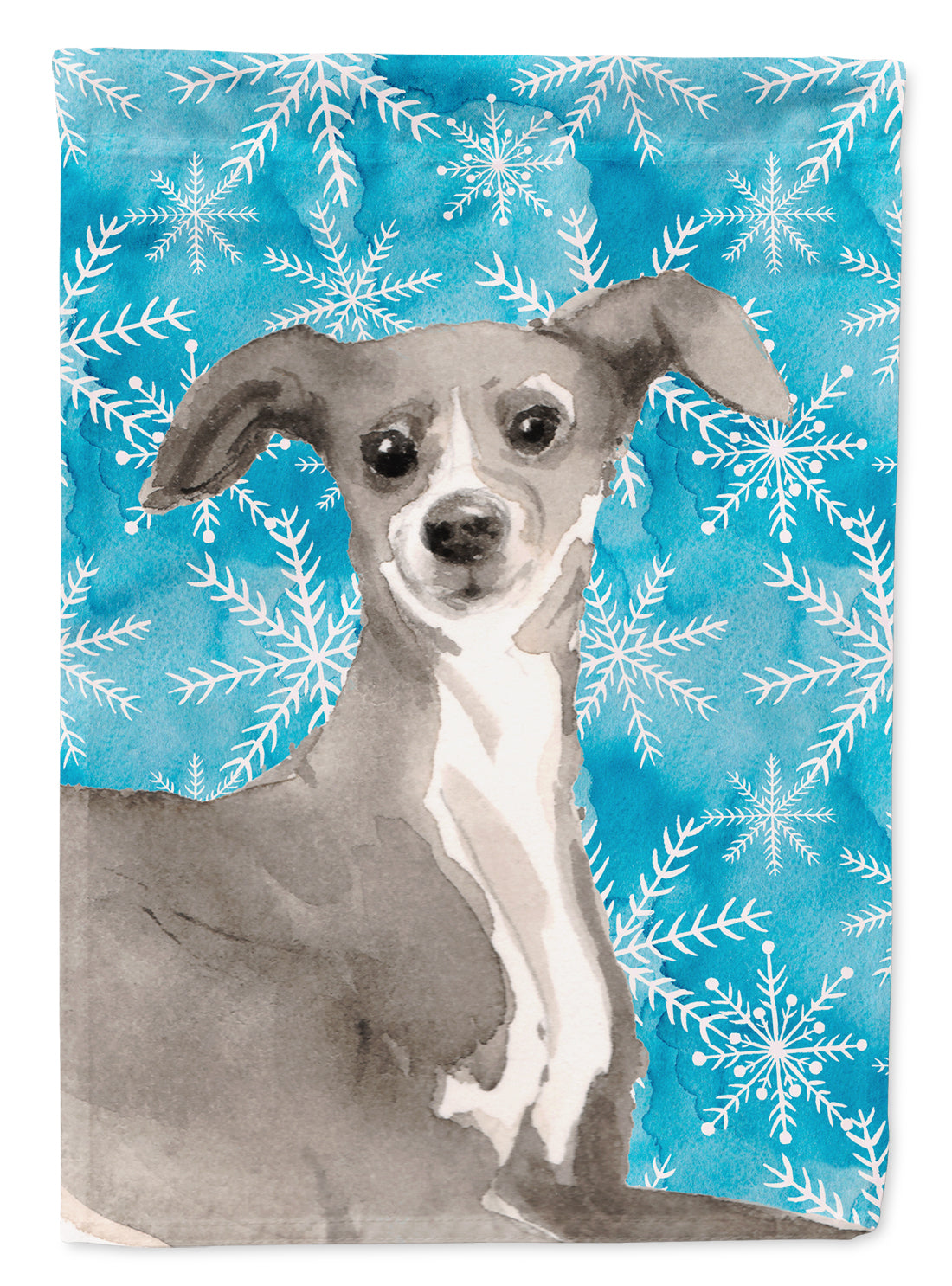 Italian Greyhound Winter Flag Garden Size BB9457GF  the-store.com.