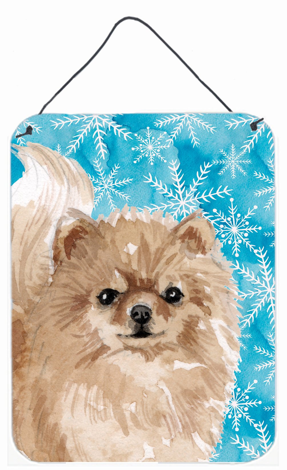 Pomeranian Winter Wall or Door Hanging Prints BB9460DS1216 by Caroline's Treasures