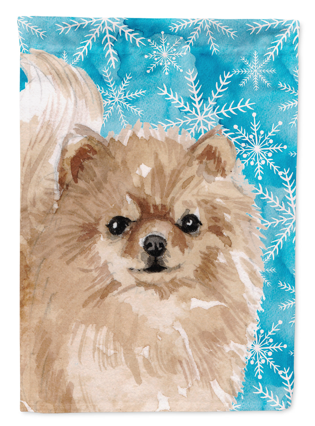 Pomeranian Winter Flag Garden Size BB9460GF  the-store.com.