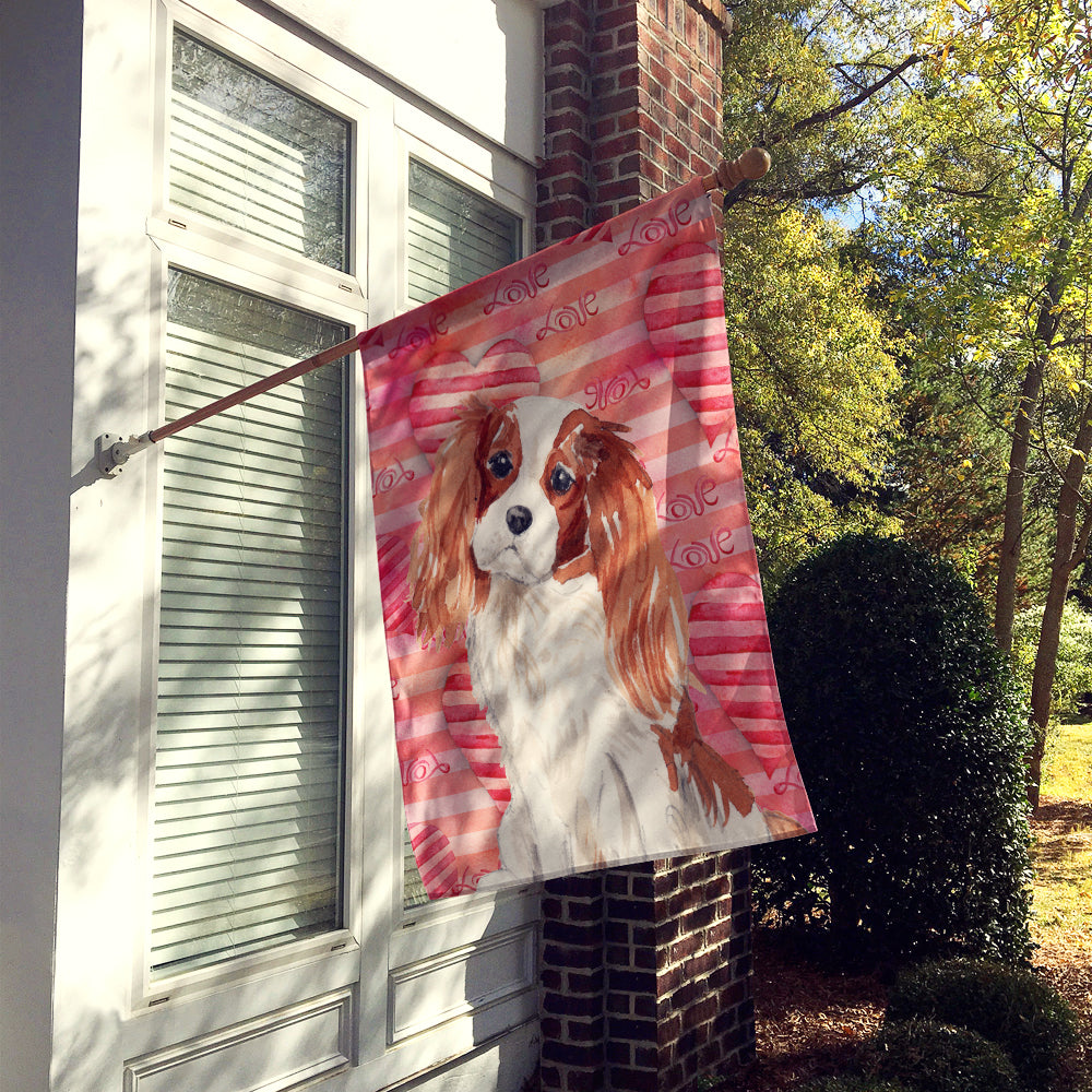 Blenheim Cavalier Spaniel Love Flag Canvas House Size BB9463CHF  the-store.com.