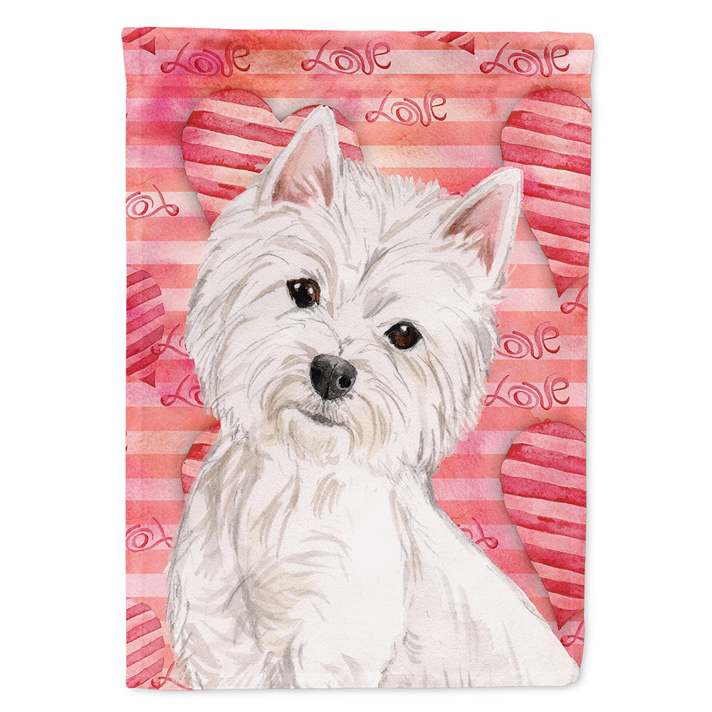 Westie Love Flag Canvas House Size BB9464CHF  the-store.com.