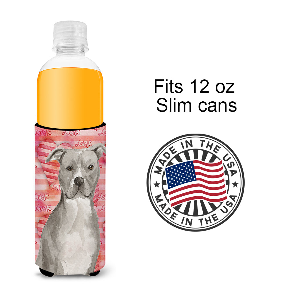 Staffordshire Bull Terrier Love  Ultra Hugger for slim cans BB9465MUK  the-store.com.