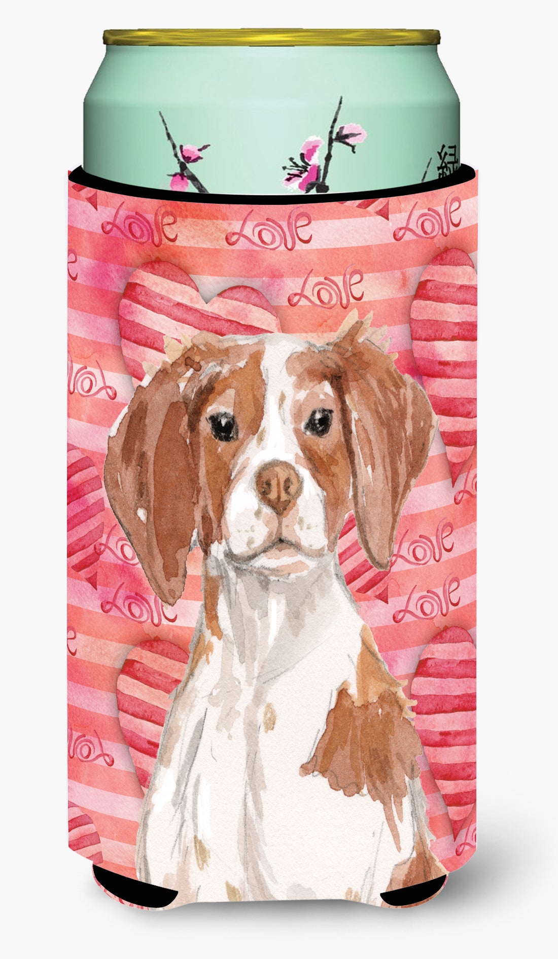 Brittany Spaniel Love Tall Boy Beverage Insulator Hugger BB9469TBC by Caroline's Treasures