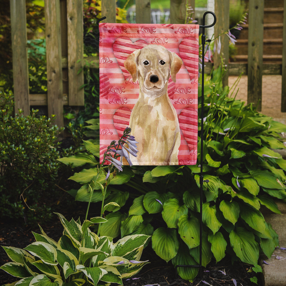 Yellow Labrador Love Flag Garden Size BB9471GF  the-store.com.