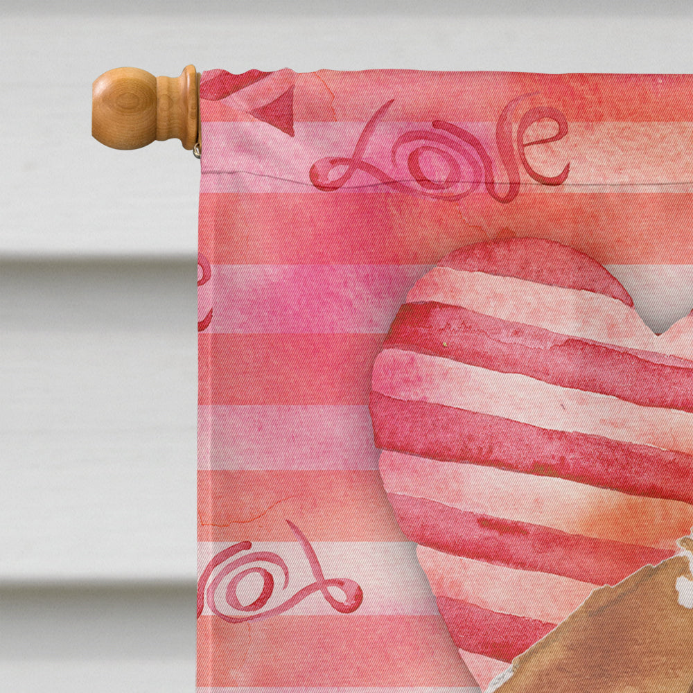 Beagle Love Flag Canvas House Size BB9474CHF  the-store.com.