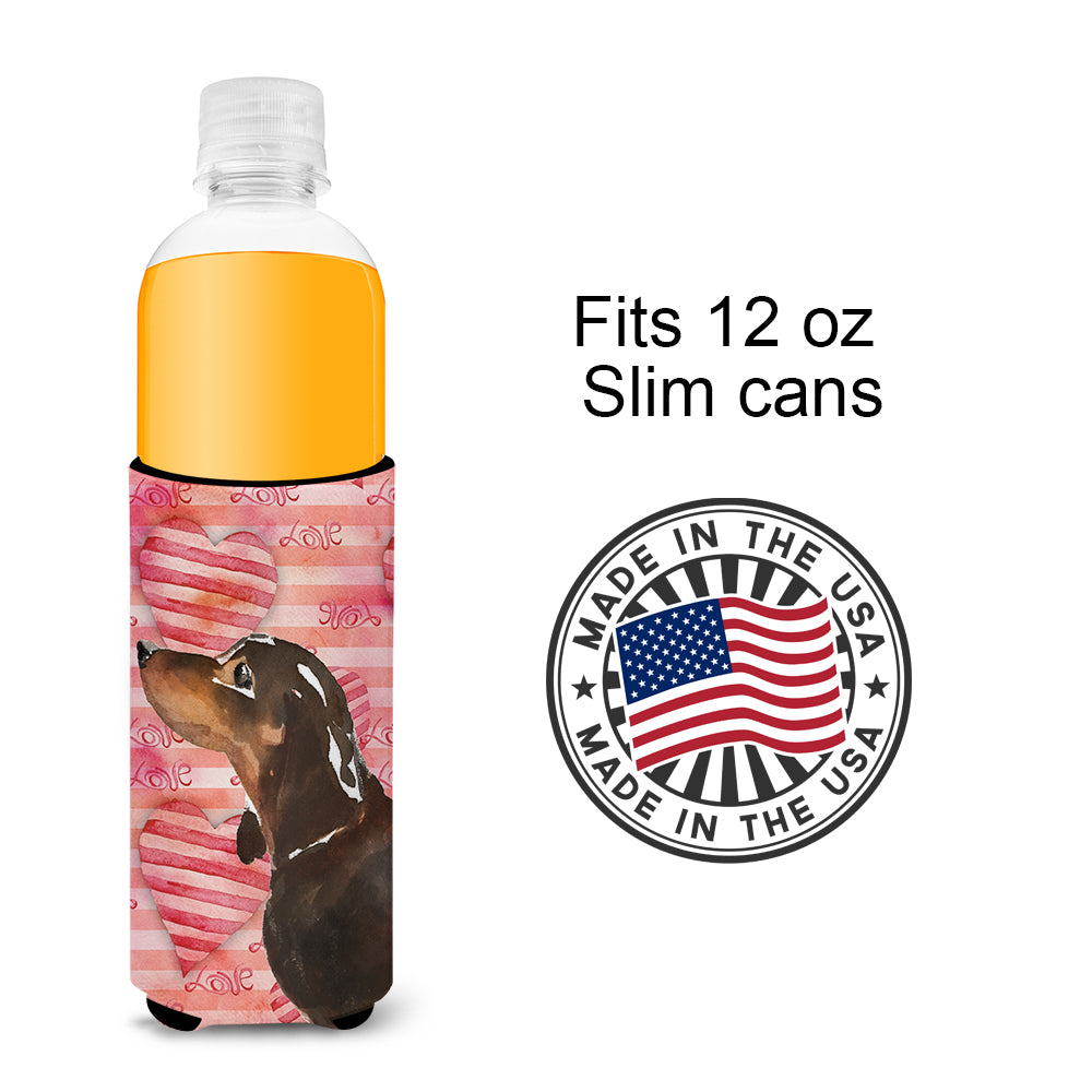 Black and Tan Dachshund Love  Ultra Hugger for slim cans BB9475MUK  the-store.com.